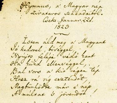 NEMZETI HIMNUSZ (KÖLSEY FEREN, 1823) BEFEJEZŐ ÉNEK 1 Ó szép Jézus! Ez új esztendőben, légy híveidben! Ó Mária, esedezzél értünk, édes reményünk!