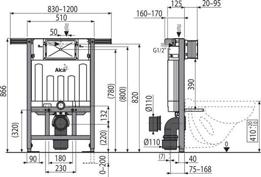 16 AM102/850 Jádromodul Falsík alatti szerelési rendszer száraz szereléshez (főképp