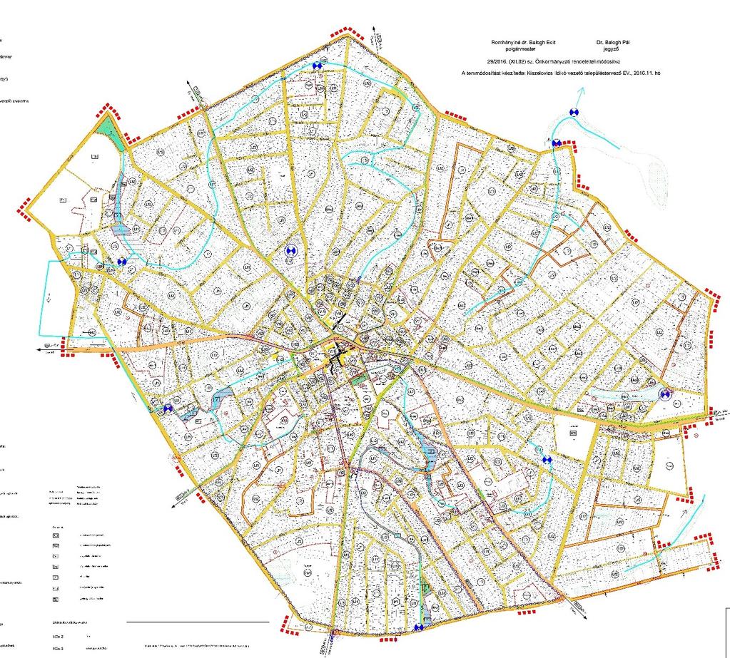 A város közigazgatási területére vonatkozóan a következő településrendezési tervek vannak hatályban: - A Településszerkezeti terv a 92/2013. (IV. 25.) Kt.