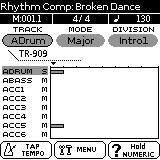 Rhythm Composer (saját stílusok programozása) Sávok elnémítása egyéb sávok felvétele közben Néhány sáv létrehozását követően, bizonyos partok zavaróak lehetnek a további felvétel közben.