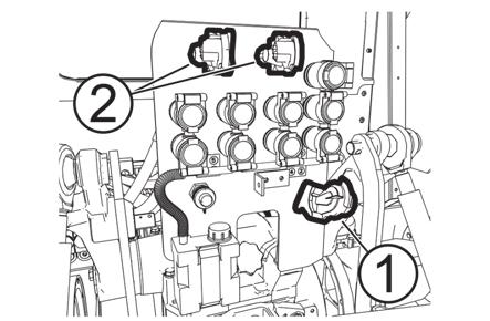 A TRAKTOR MŰKÖDÉSE Egy- és kétvezetékes fékberendezések 1. - csatlakozó fejek az egyvezetékes fékrendszerhez 2. - csatlakozó fejek a kétvezetékes fékrendszerhez.