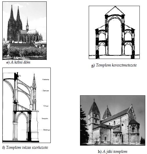 Érettségi feladatok gyűjteménye Egyetemes történelem Emelt szint 53 30. A feladat a román és gótikus stílus jellegzetességeire vonatkozik.
