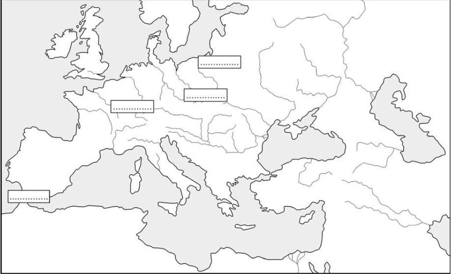Érettségi feladatok gyűjteménye Egyetemes történelem Emelt szint 62 b) Azonosítsa az a) feladatban jelölt eseményeket a táblázatban közölt meghatározásokkal! Írja a táblázatba az események betűjelét!