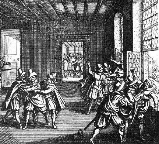 Érettségi feladatok gyűjteménye Egyetemes történelem Emelt szint 80 d) A korabeli rajz a háború kirobbanását előidéző prágai jelenetet ábrázolja.