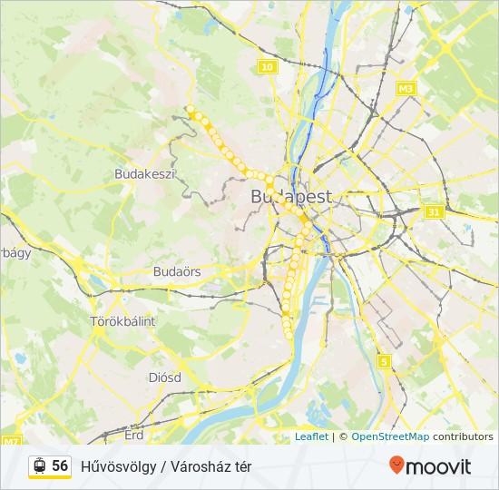 Útirány: Hűvösvölgy 37 megálló VONAL MENETREND MEGTEKINTÉSE Városház Tér 25-29 Kossuth Lajos utca, Budapest Savoyai Jenő Tér Kossuth Lajos utca, Budapest Leányka Utcai Lakótelep 56 villamos Menetrend