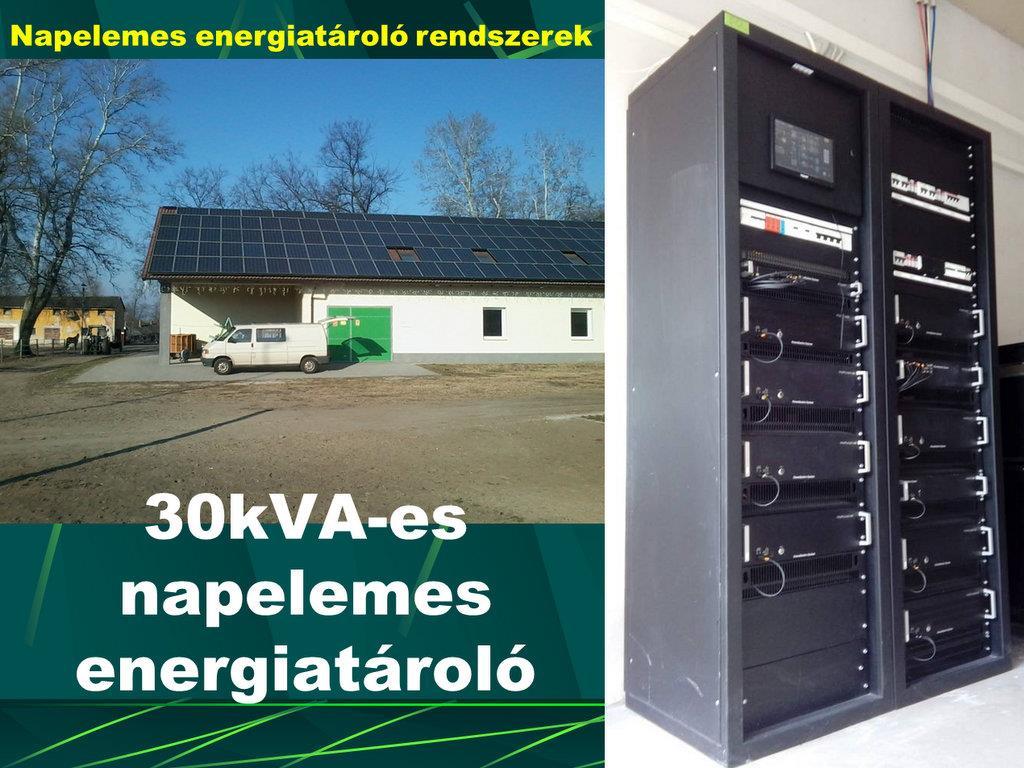 A szekrények fogadják a két napelemes és a két akkumulátoros egységet (ld. 5. ábra.), valamint 2x10kVA/2x10kW teljesítményű, 3x400V-os háromfázisú fogyasztókat látnak el szünetmentes energiával. 4.
