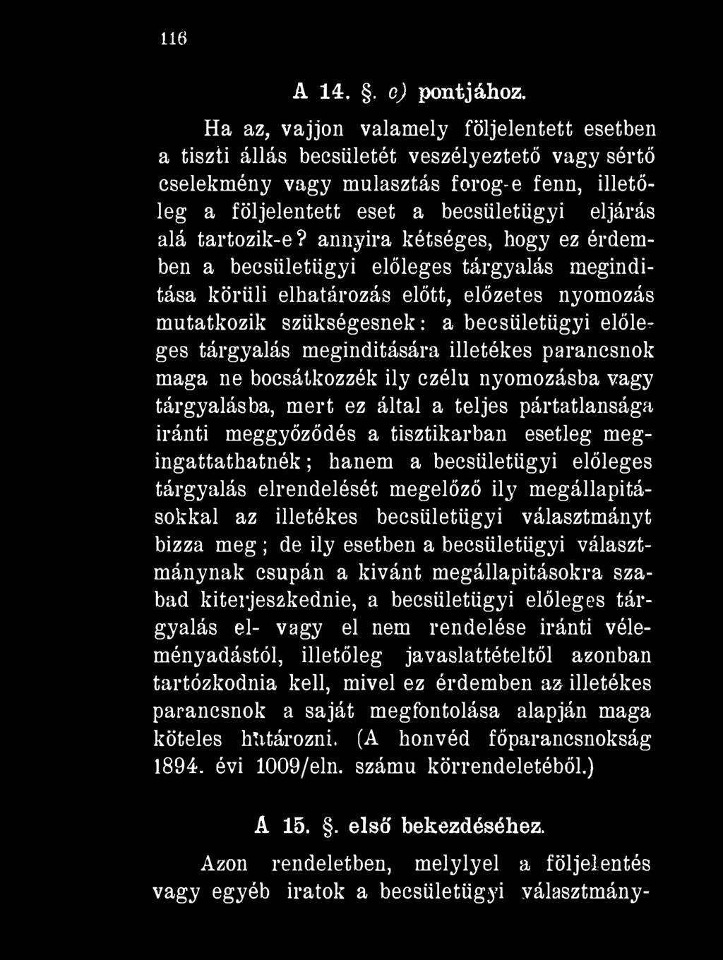 116 A 14.. o) pontjához.