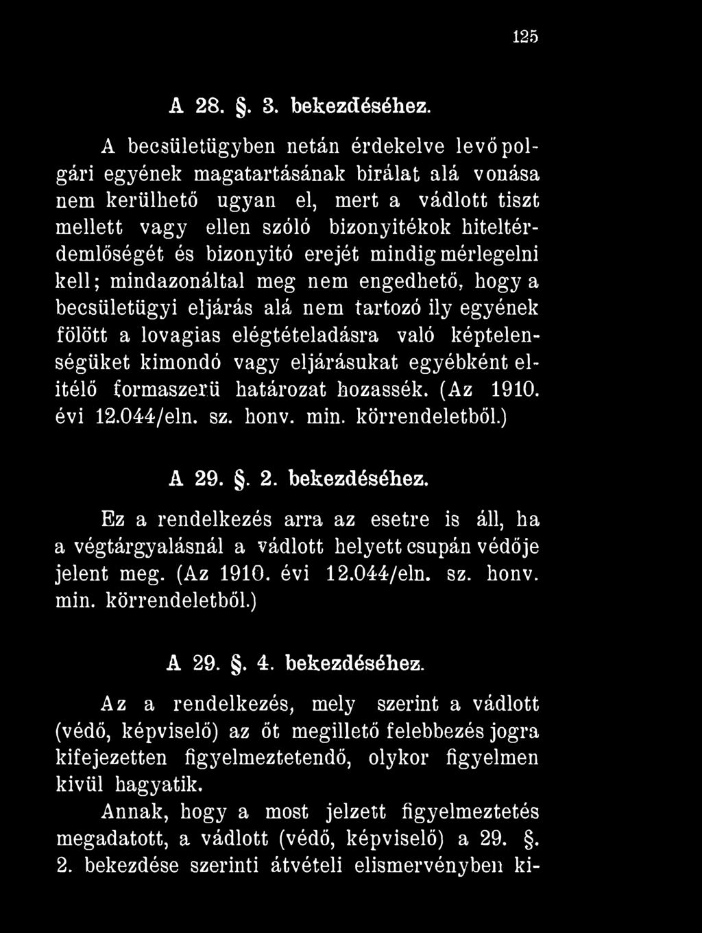 125 A 28.. 3. bekezdéséhez.