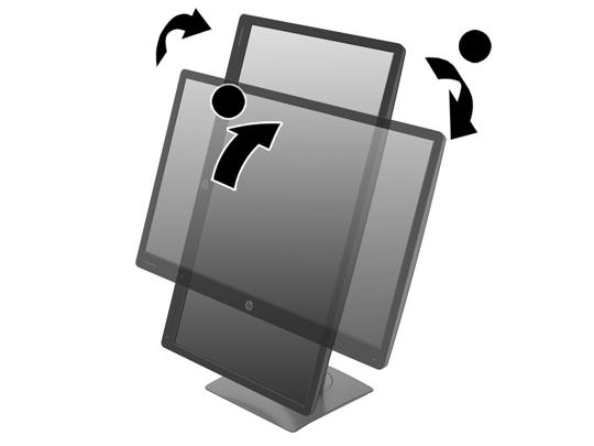 MEGJEGYZÉS: Ha álló tájolás mellett szeretne a képernyőn információkat megtekinteni, akkor telepítheti a HP Display Assistant szoftvert, mely a szoftver- és dokumentációs optikai lemezen található.
