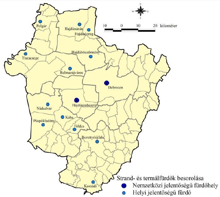 4. ábr Hjdú-Bihr megye gyógyfürdőinek ktegorizálás (2010) (Forrás: Hjdú-Bihr megye területfejlesztési koncepcióját meglpozó