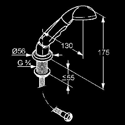 x G 1/2 x 1500 mm gégecsőcsatlakozó DN 15 króm aranyozott 23 kt 2710505