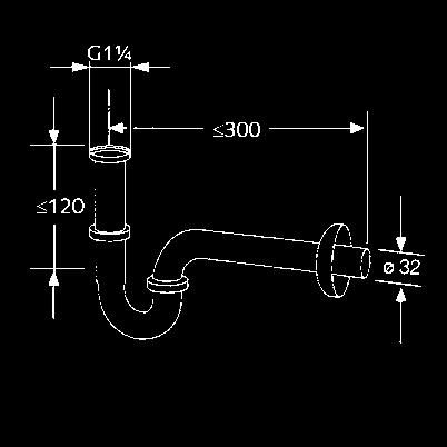 280 buraszifon G 1 1/4 G 1 1/4 x 32 mm univerzális