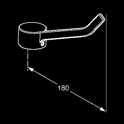 KLUDI PROVITA Tartozérok KLUDI PROVITA orvosi emelőkar kar benyúlása 180 mm KLUDI PROVITA csaptelephez 333300500, 333360500, 335300500, 335310500, 335320500, 335330500, 335360500, 335370500,