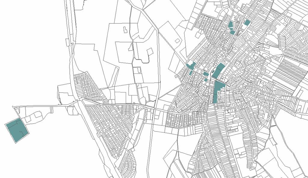 Intézmény terület OTÉK 17. -a szerint: a intézmény terület elsősorban igazgatási, nevelési, oktatási, egészségügyi, szociális rendeltetést szolgáló épületek elhelyezésére szolgál.