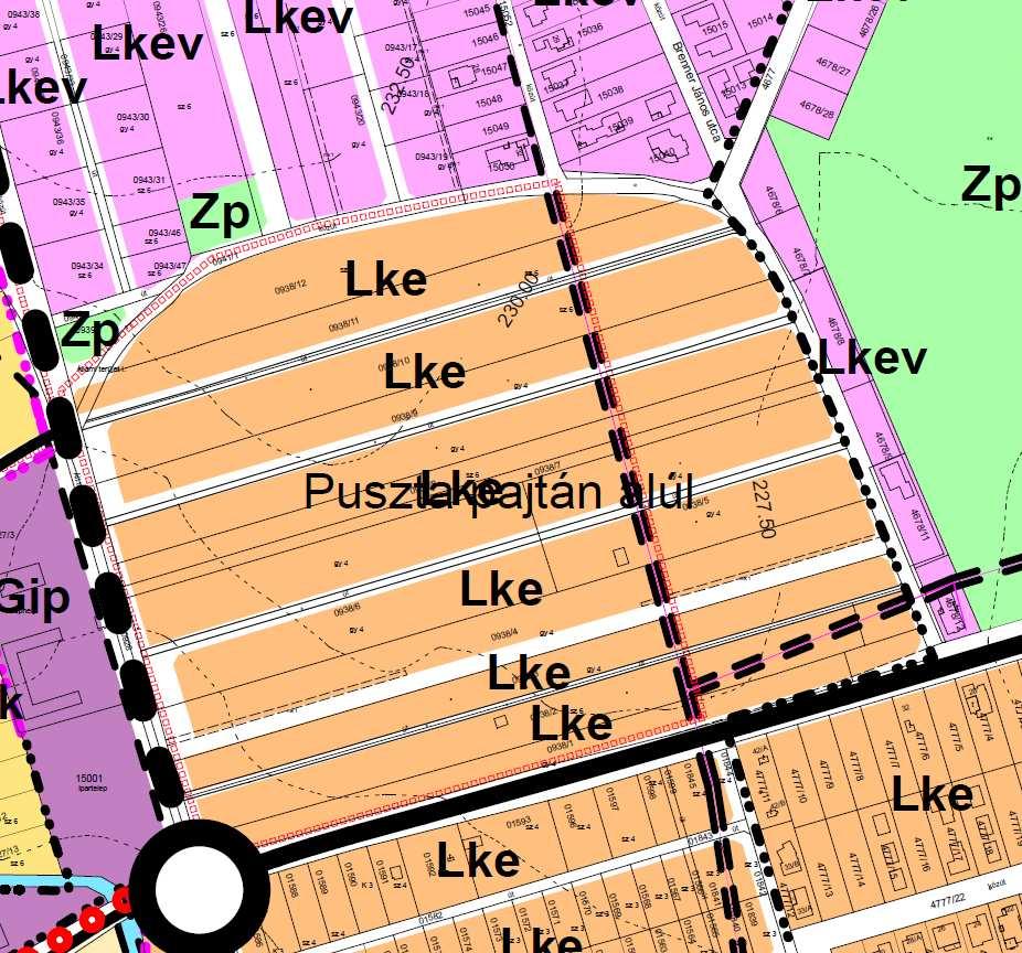 25. Szombathely, ParP arkerdei út menti lakóterület fejlesztés (0938/2 938/2-16 hrsz) rendezése A kérelmező kezdeményezi a Parkerdei út északi oldalán lévő lakóterület fejlesztés rendezését.