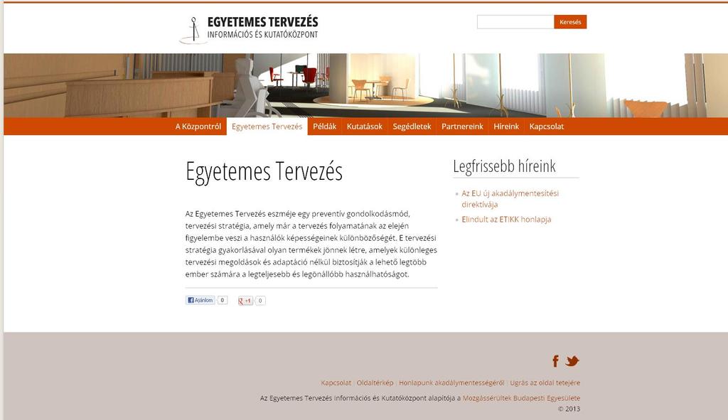 Egyetemes tervezés terjesztése AA level