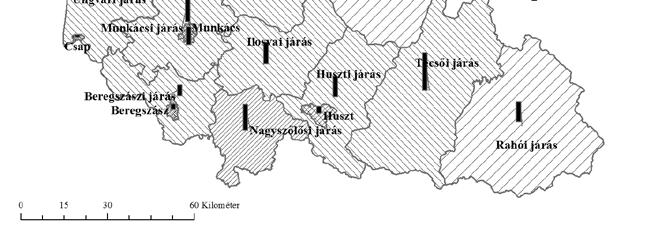 160 Benedek Viktória 1. ábra. Kárpátalja népesség számának és népsűrűségének eloszlása a közigazgatási egységekben, 2009-ben (Forrás: Saját szerkesztés a KMSH 2009.