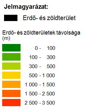 Így szerencsésen alakul azon városrészek helyzete, amelyek ugyan közkertek, közparkok terén kevésbé ellátottak, viszont az erdőterületek szempontjából kiváló ellátottságúak.