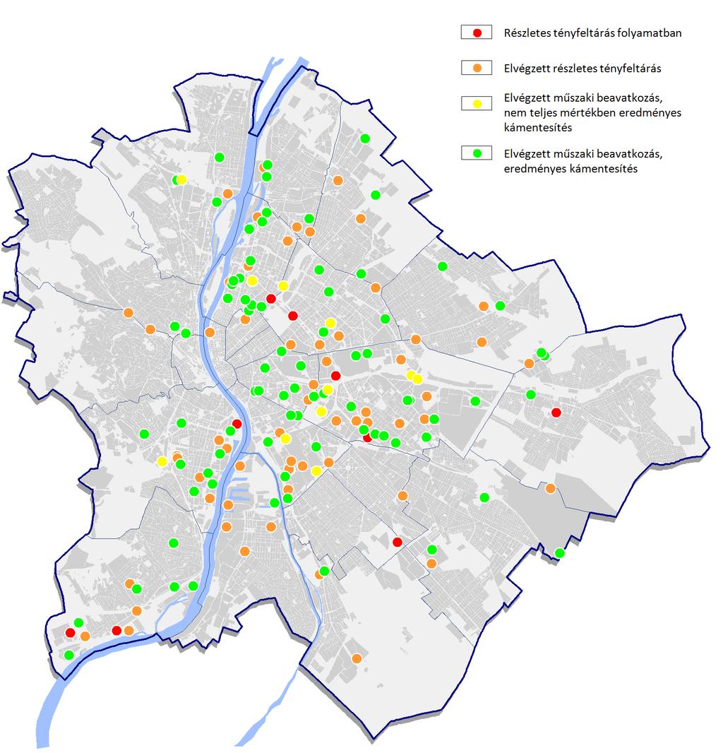 A 14. ábra a FAVI-KÁRINFO 2013.évi adatbázisában szereplő kármentesítési eljárásokat szemlélteti. 14. ábra: FAVI-KÁRINFO adatbázisában szereplő kármentesítési eljárások 2013.