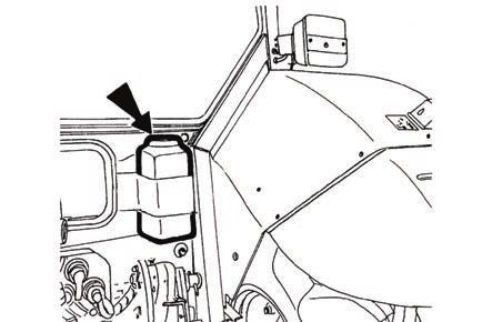 ISMERKEDÉS A TRAKTORRAL Ablakmosó szórófej A szórófejet a burkolat felső részében helyezték el és egy max. 0,8 mm átmérőjű tűvel, vagy acéldróttal beállítható.