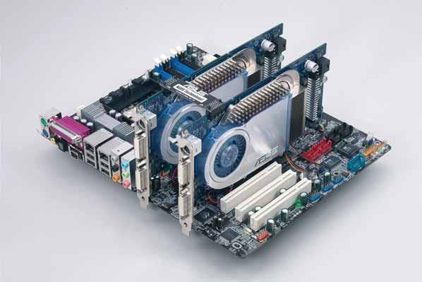 Dupla grafika a legelegánsabban Az ASUS legújabb alaplapján csupán egyetlen kattintás az SLI átkapcsolás A tavaly az AMD Athlon 64 processzorokhoz szánt NVIDIA nforce4 SLI lapkakészletben bemutatott