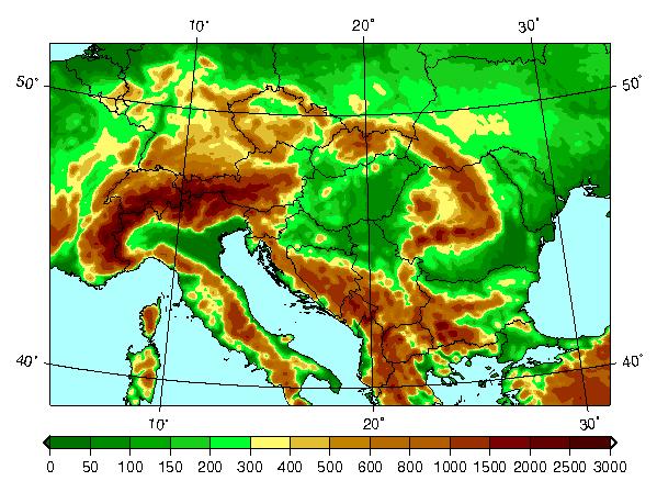 2. Módszertan Modellszimulációk ALADIN-Climate domborzat ALADIN_ERA-Interim Horizont.