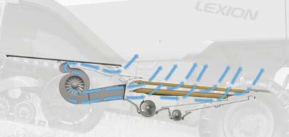 Ha a LEXION CEMOS AUTOMATIC-kal felszerelt, úgy a 4D is része a rendszernek, és minden lehetőség adott, hogy a gép tisztítását és másodlagos leválasztását optimalizáljuk.