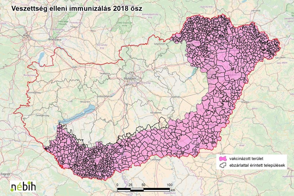 10 2018. DECEMBER tó-mátrakeresztes település külterületén két, elhullottan talált vaddisznóból vett mintában afrikai sertéspestis betegséget állapított meg a Nébih laboratóriuma.