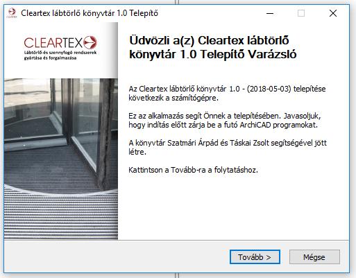 Szennyfogó tervező tárgyobjektum használati útmutató ArchiCAD 20, 21, 22 programhoz A Cleartex Kft.