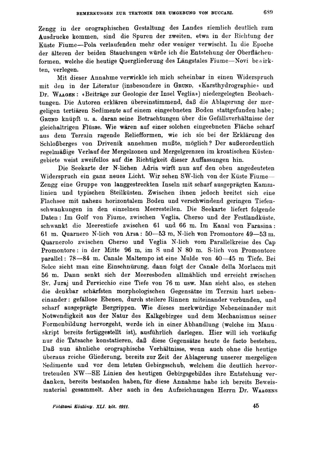 BEMERKUNGEN ZUR TEKTONIK DER UMGEBUNG VON BUCCARI.