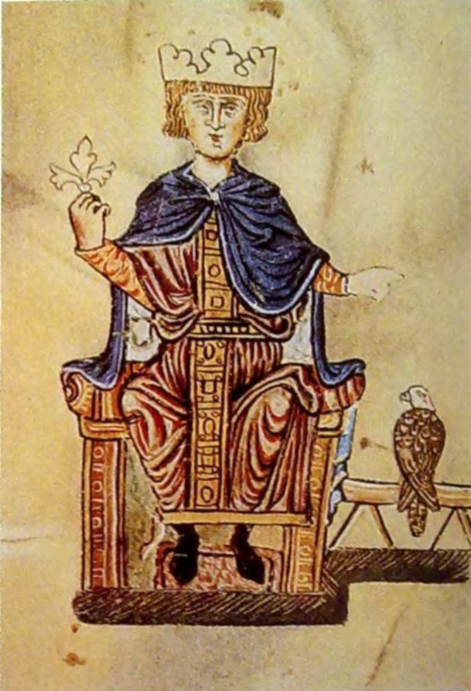 A TATÁRJÁRÁS ÉS KÖVETKEZMÉNYEI IV. Béla átveszi a hatalmat II. Frigyes német-római császár sólymával. Miniatúra, 13. század vége Három héttel II. András halála után, 1235.