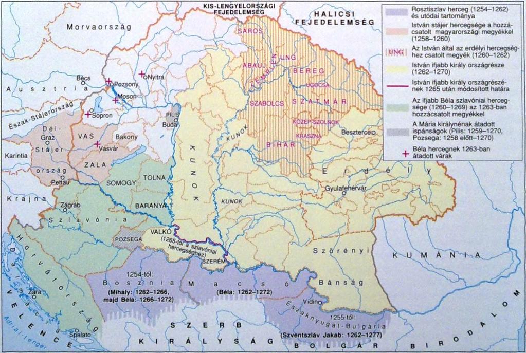 A TATÁRJÁRÁS ÉS KÖVETKEZMÉNYEI István ifjabb királlyá koronázása. Miniatúra a Képes Krónikából, 1358 után Az ország megosztása IV. Béla és István herceg között engedményekre is hajlandó volt.