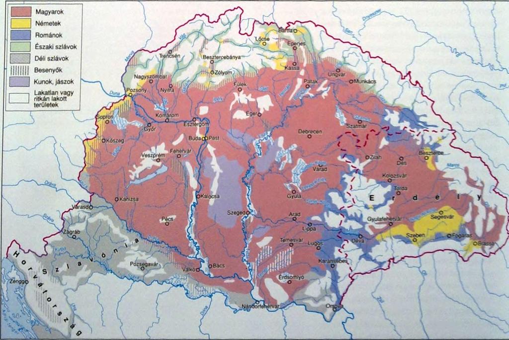 AZ URALKODÓ ÉS A KISKIRÁLYOK A Magyar Királyság etnikai térképe 1300 körül álló kisebb tanácsot rendelt a király mellé, s ennek beleegyezése nélkül az uralkodó legfontosabb döntéseit nem tekintették