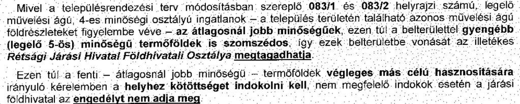 12. Nógrád Megyei Kormányhivatal Élelmiszerlánc-biztonsági és Földhivatali Főosztály Földhivatali Osztály A 083/1 és 083/2 hrsz-ú ingatlan a hatályos