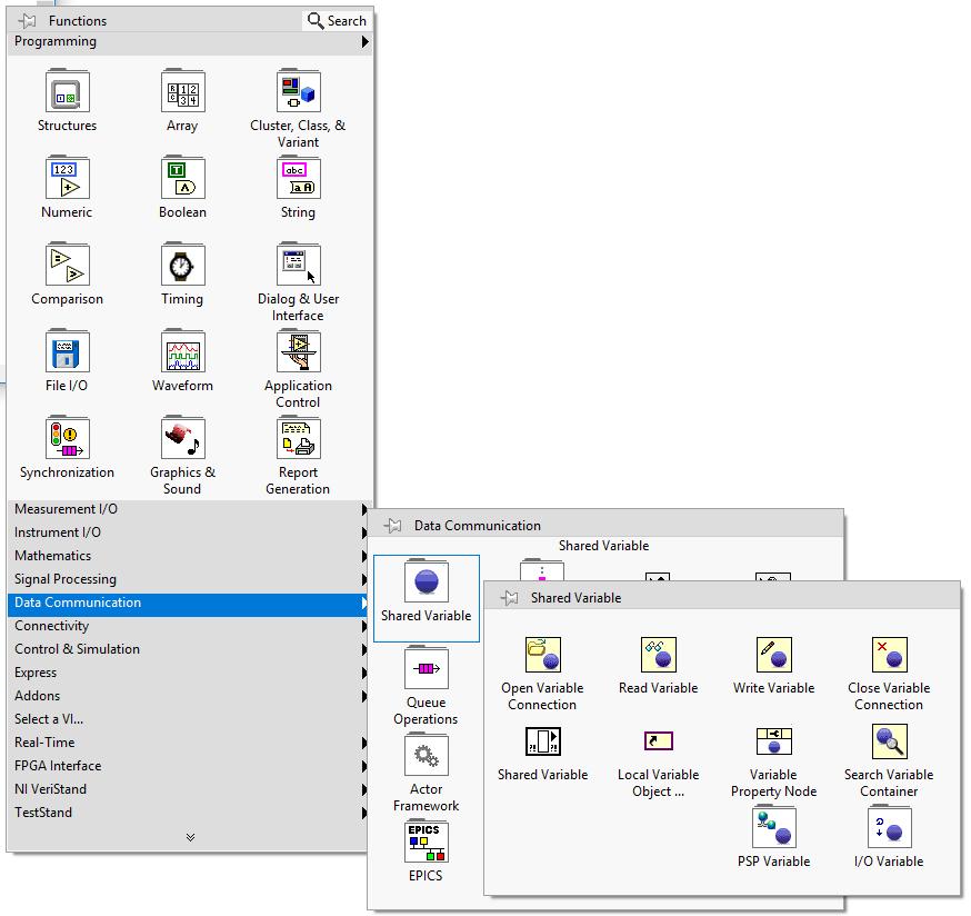 Hozzunk létre egy VI-t a Desktop részhez is a felhasználói felület számára. Adjuk hozzá az új VI Front Panel-jéhez a megfelelő kontrolokat.