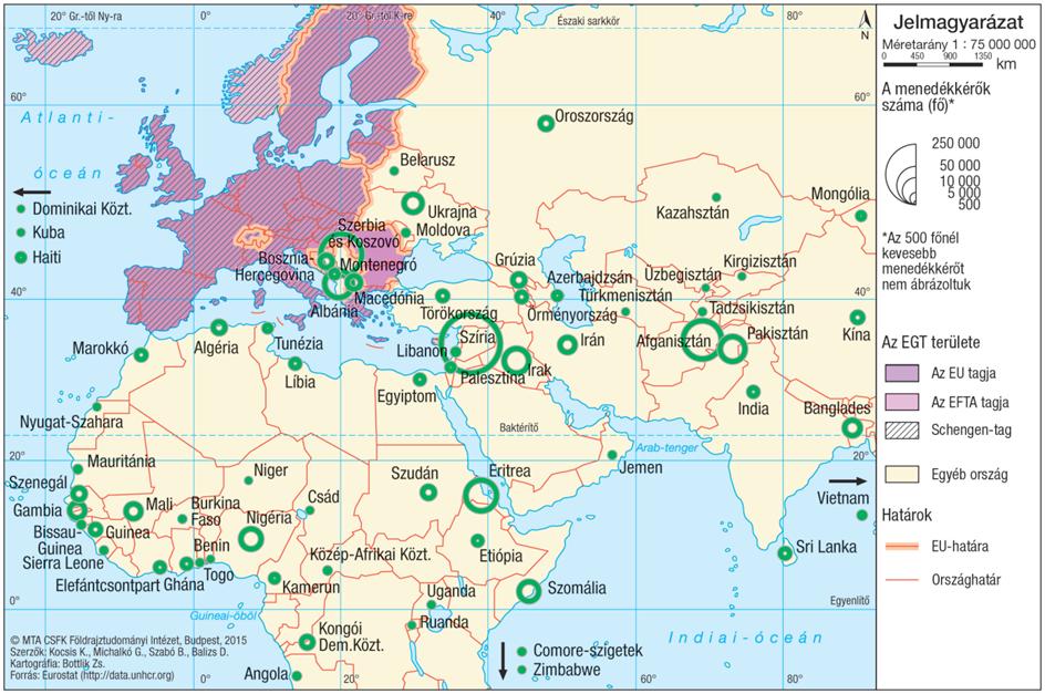 AZ EURÓPAI GAZDASÁGI TÉRSÉGBE (EGT) IRÁNYULÓ... 25 2. ábra Az Európai Gazdasági Térségben 2014. január 1. és 2015. augusztus 31.