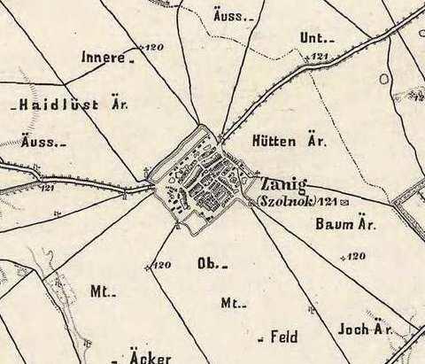 3. katonai felmérés (1869-1887) Kataszteri térkép 19.