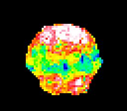 A felület az egyes felületi pontok közelében lévő maximális intenzitású voxel értékével festve