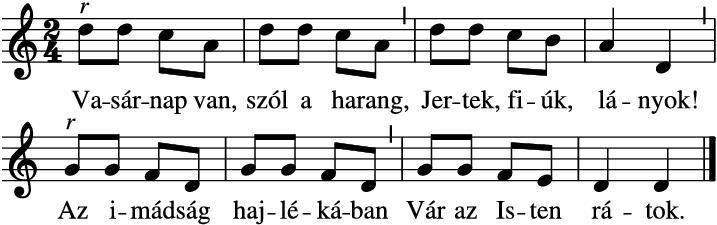 alapján * Bibliai kifejezés: "Dicsérjétek az Urat!" 1. Vasárnap van, szól a harang, Jertek, fiúk, lányok! Az imádság hajlékában Vár az Isten rátok. 2.