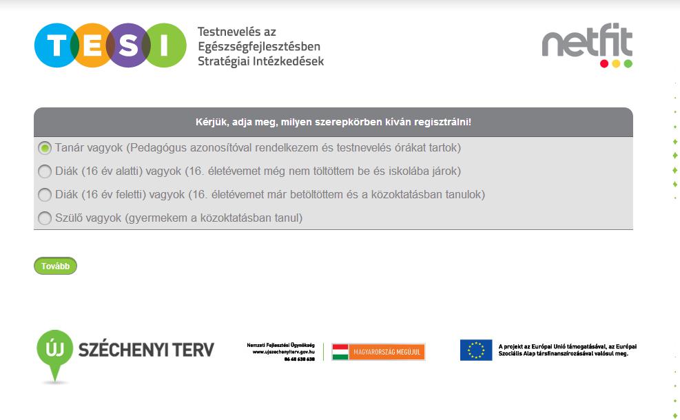 NETFIT modul Szülői felület Felhasználói útmutató. Magyar Diáksport  Szövetség - PDF Free Download