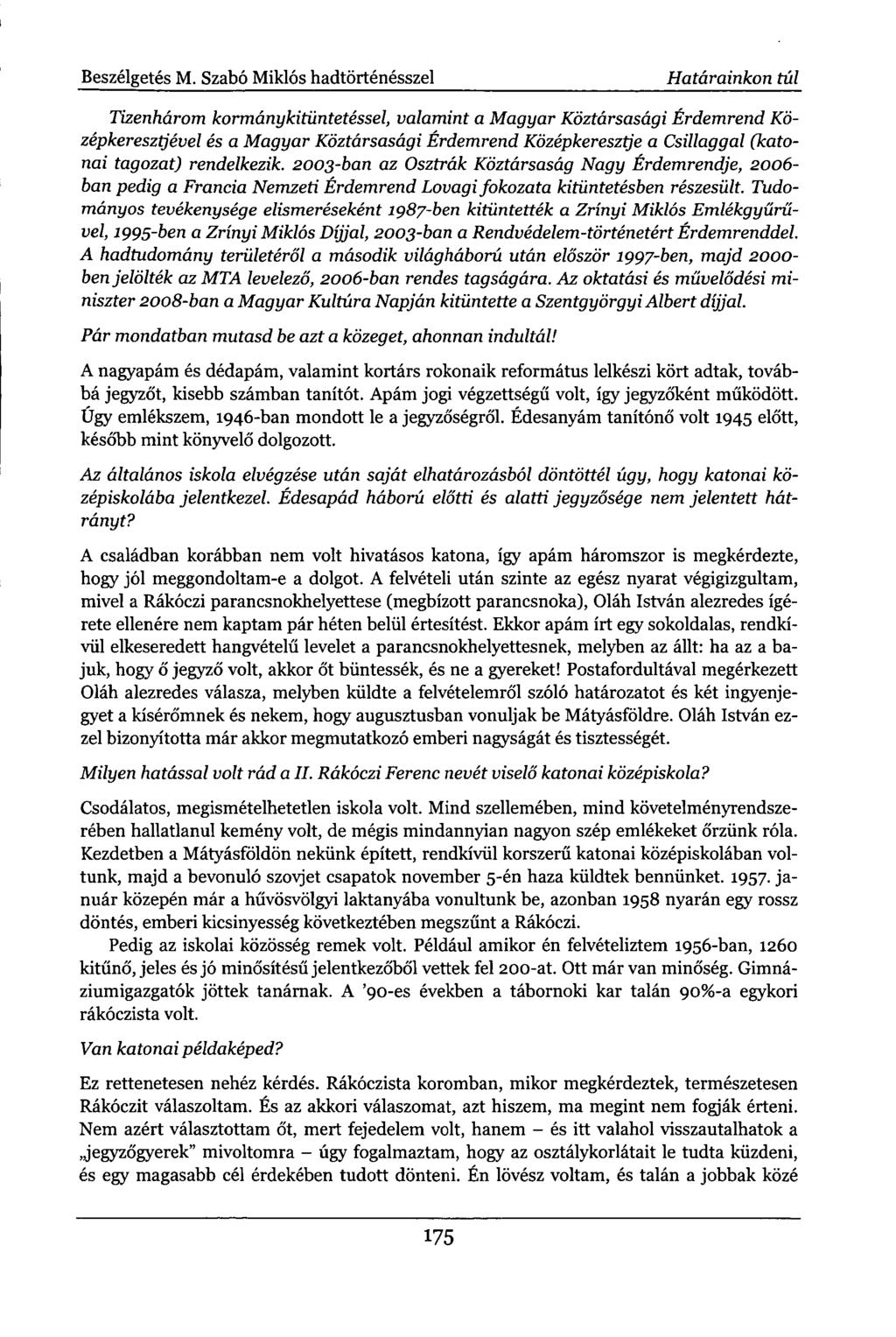 Beszélgetés M.