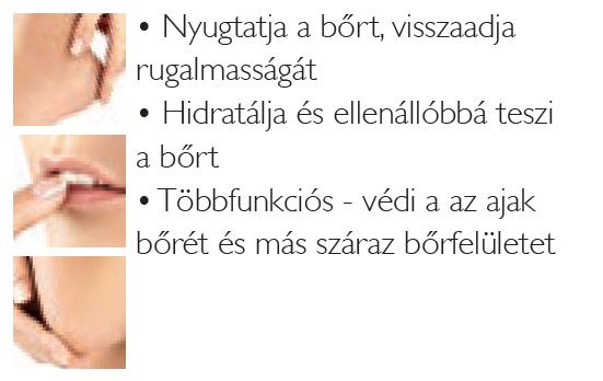 Ideális a test és az ajak bőrére.