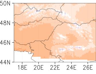 ábra: Az egyes modellszimulációk átlagos évszakos, illetve éves