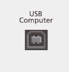 USB Computer Port Ha egy általános USB kábel segítségével egy számítógépet csatlakoztat a zongora USB