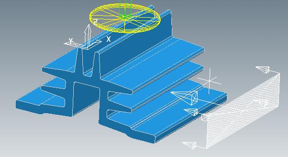 PowerMill 4. Simítás 4.4 Projekciós simítás: síkról Meghatározás A modellen keletkező vonalsereget egy téglalap alakú fényforrásból kiinduló síkmintán végigvezetett fénysugár képezi.
