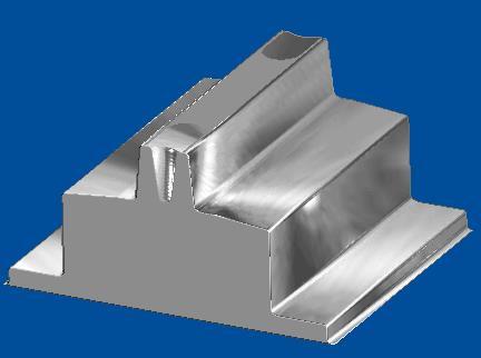 4. Simítás PowerMill Példa Projekciós simítás: síkról simításra Válasszuk a Fájl menüből a Törlés Mind funkciót. Töltsük be a heatsink.dgk modellt.