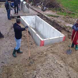 SW Proiecte de referință CĂMINE Containere, Drăgășani SW Umwelttechnik România a livrat pentru firma EURITEH cuvele din beton necesare pentru