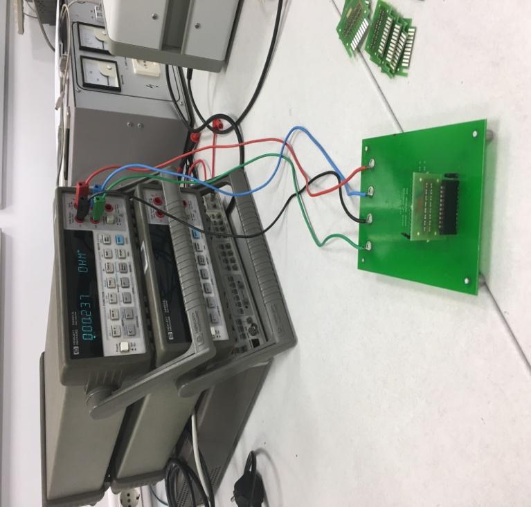 52. ábra A 4 vezetékes mérési elrendezés Hewlett Packard 34401A Multimeter típusú mérőberendezéssel A