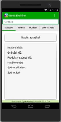 Telefonos app első indulásakor, vagy sikertelen web szerver csatlakozáskor felkínálja az web szerver elérési útja megadásának lehetőségét. Ez a cím az Apache-t futtató szerver IP címe.