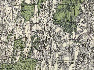 A második katonai térképen (1829-1866) északon a mai Dózsa György utca tovább épül, a Petőfi Sándor utca és József Attila utca közötti háromszög kezd beépülni.
